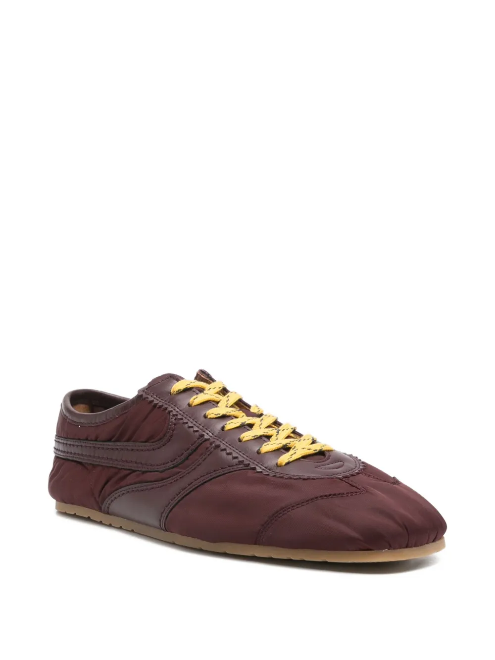 Brown sneakers,,side view