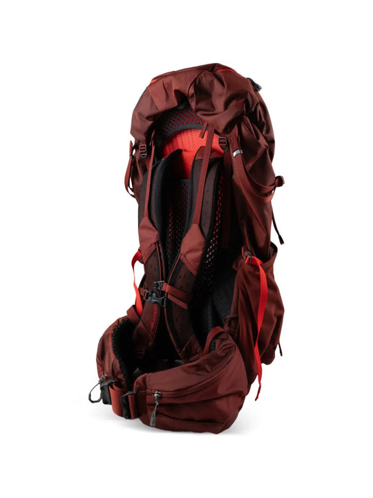 Burgundy bag, front view
