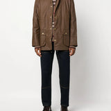 Brown jacket, full body view
