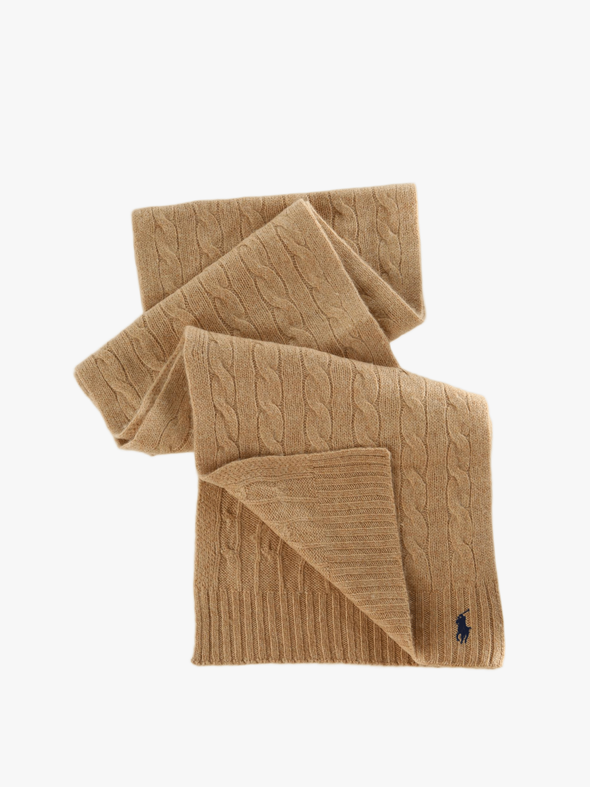 Tan scarf, front view