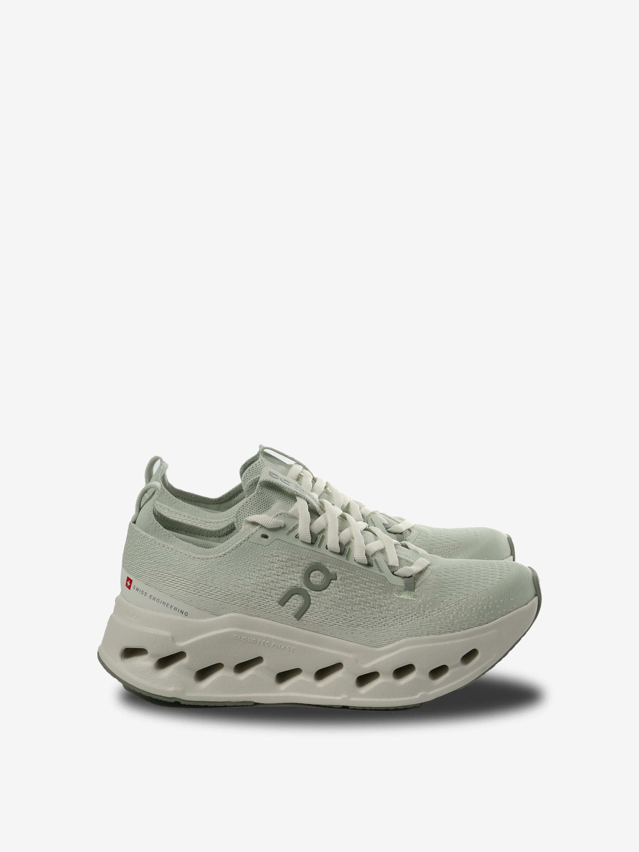 Green sneakers, front view