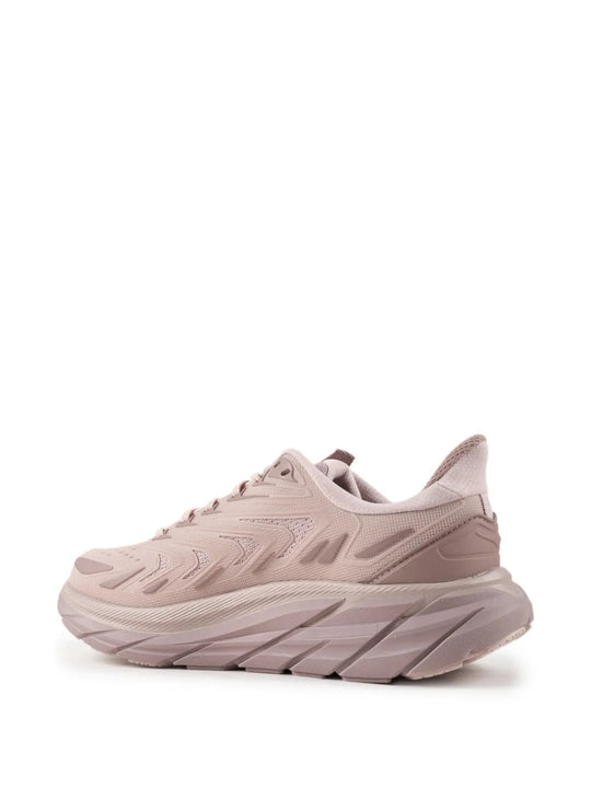 Pink shoes, side view
