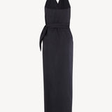 Navy dress, front view
