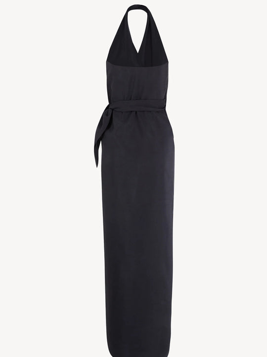 Navy dress, front view
