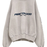 grey hoodie, front view