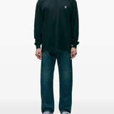 Blue pants, full body view