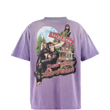 Purple t-shirt, back view