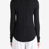 Black shirt, front view