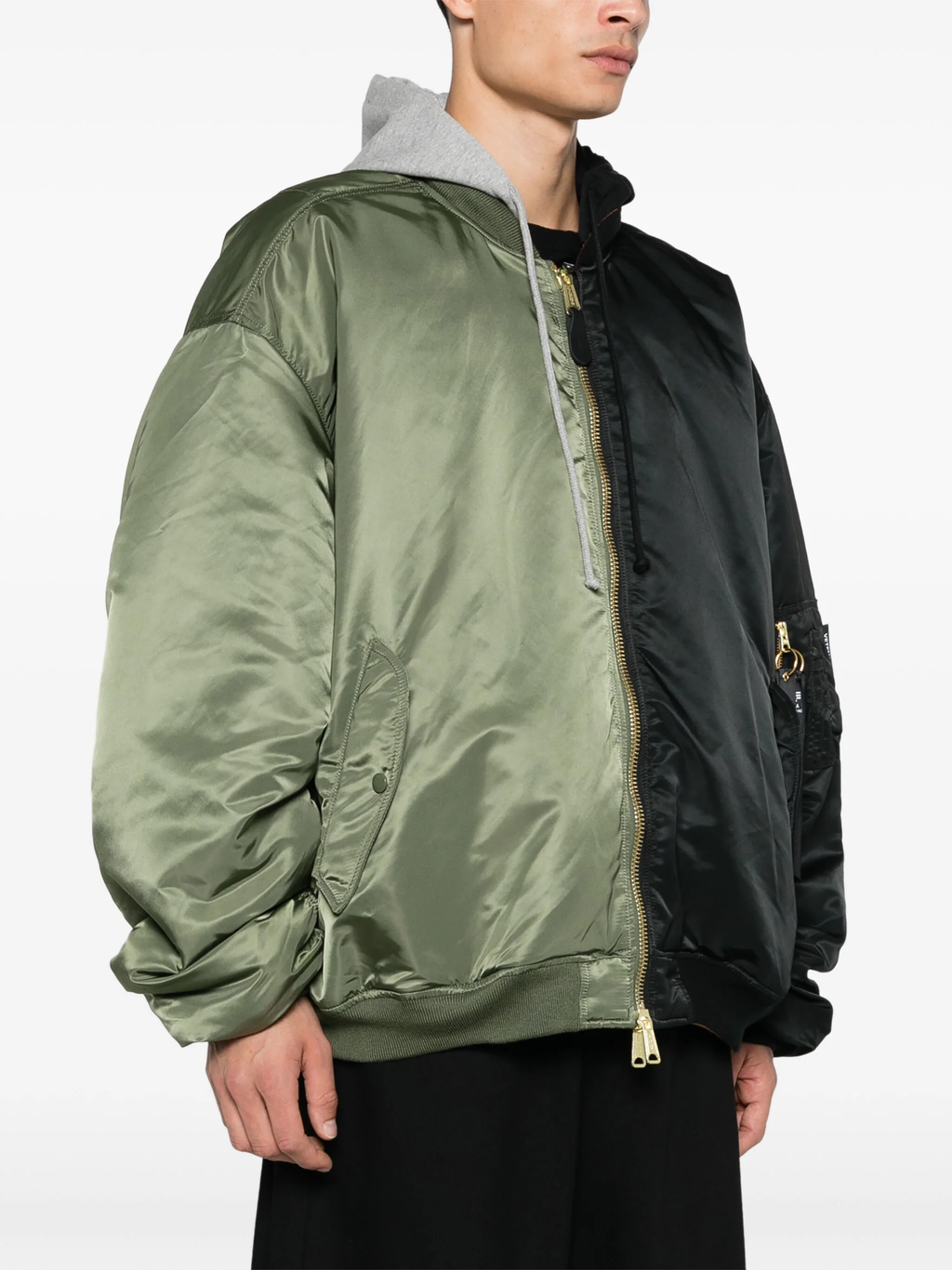 VETEMENTS - Unisex Split Hooded Bomber Jacket