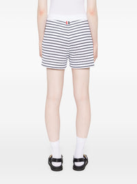 THOM BROWNE - Women Summer Striped Textured Shorts