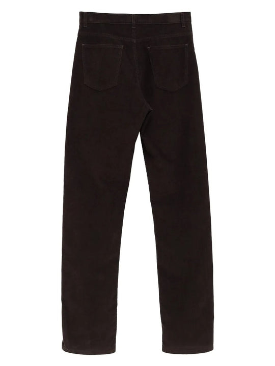 Brown pants, back view