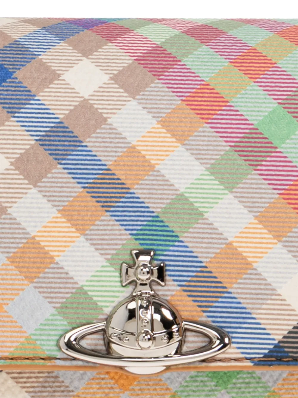 Close up of the tan bag, showing the texture of the polyurethane