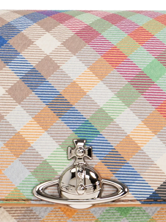 Close up of the tan bag, showing the texture of the polyurethane