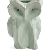 Blue owl vase light, front view