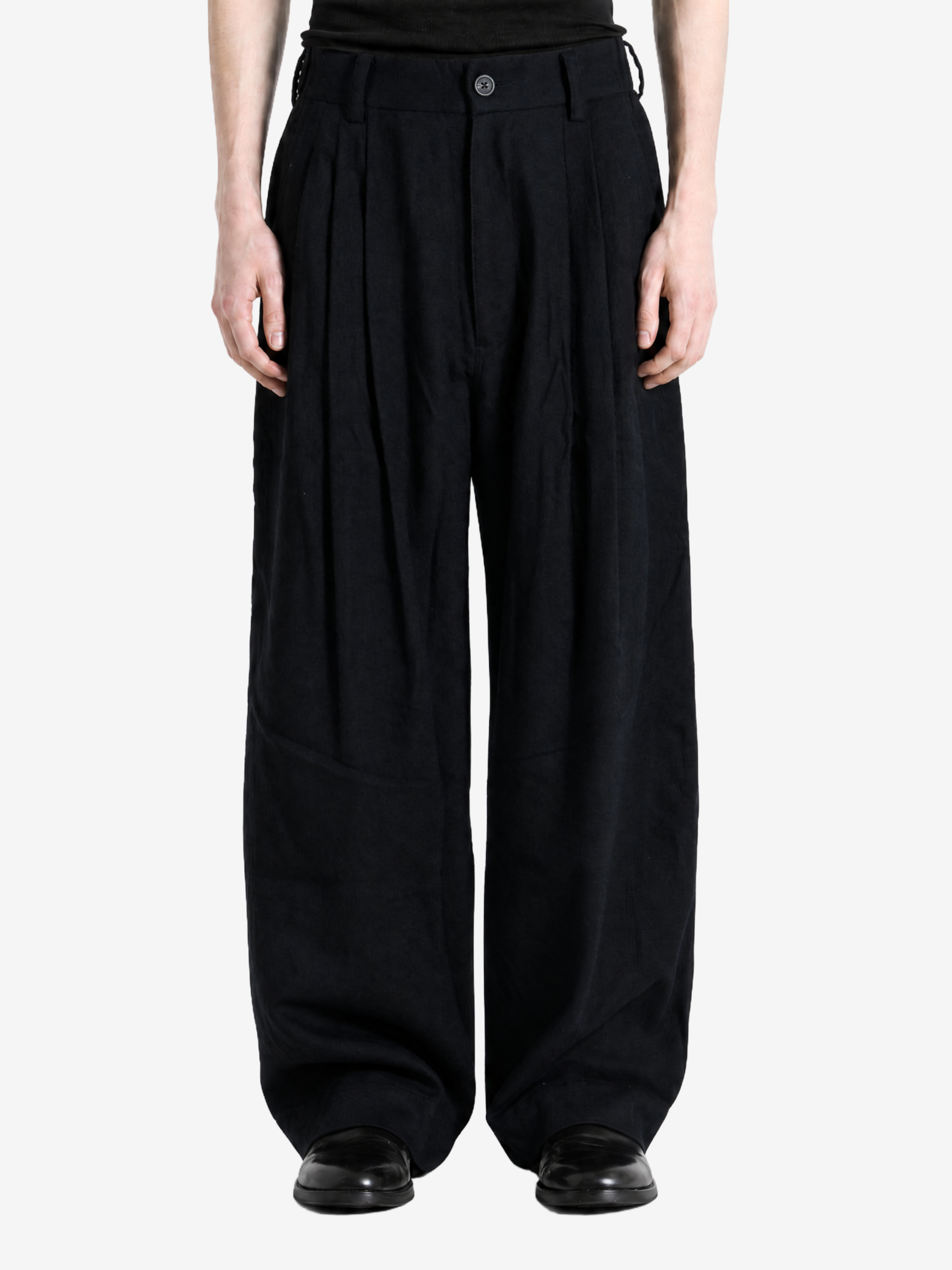 Black pants, full body view