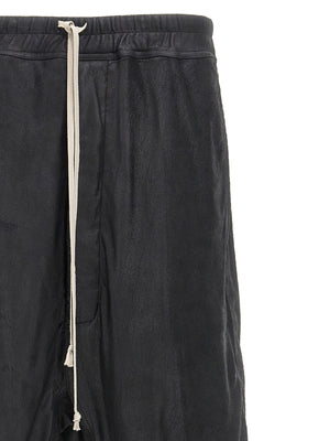 RICK OWENS - Men  Leather Rick S Pods Shorts