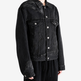 DOUBLET - Unisex Smoke Embroidery Denim Jacket