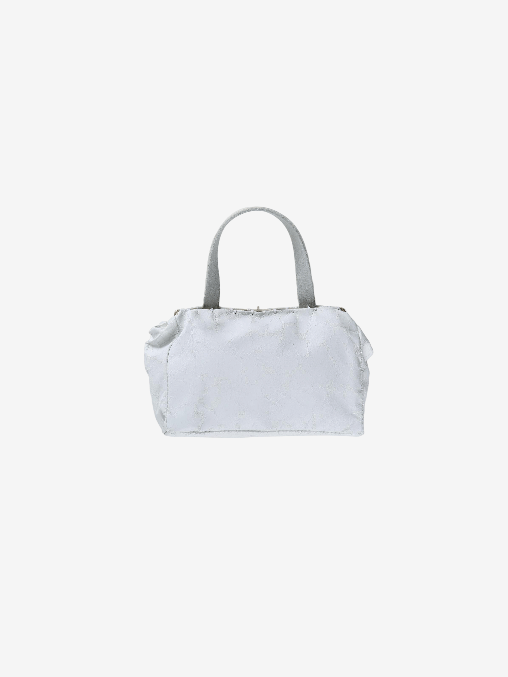 White bag, back view