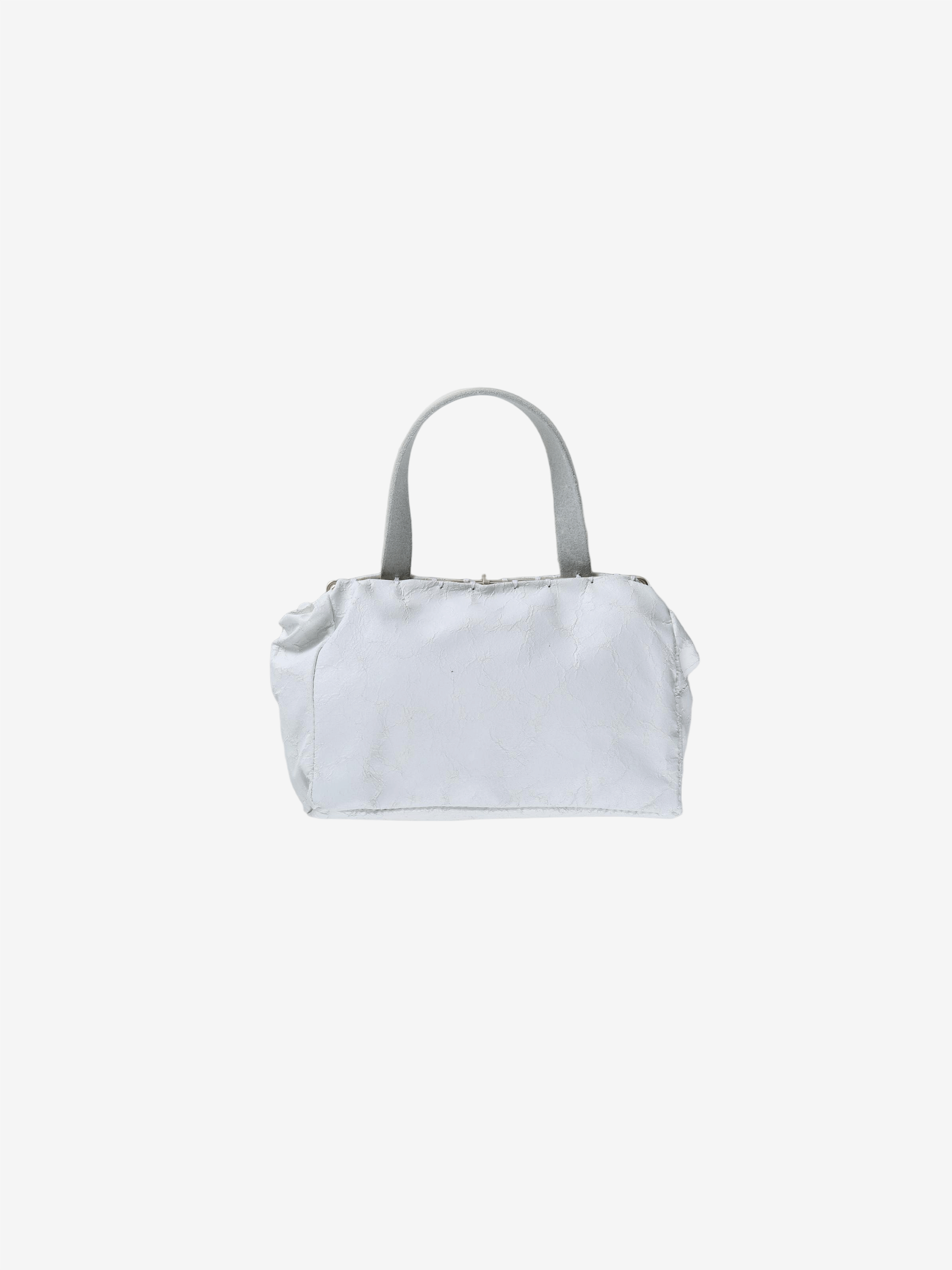 White bag, back view