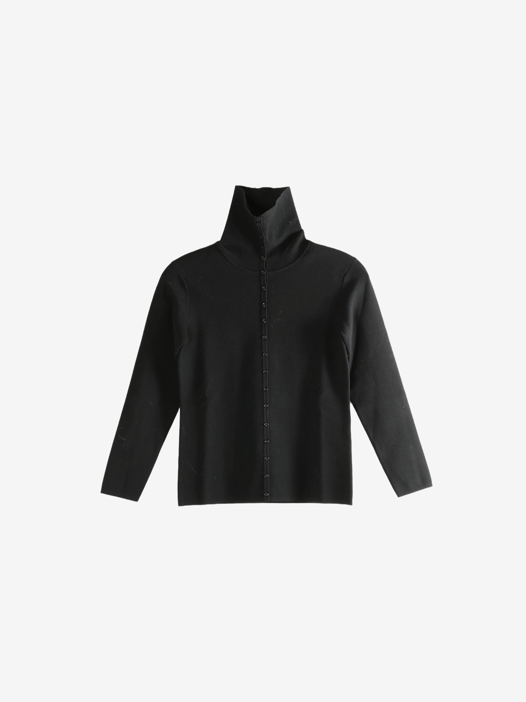 Black knitwear, front view