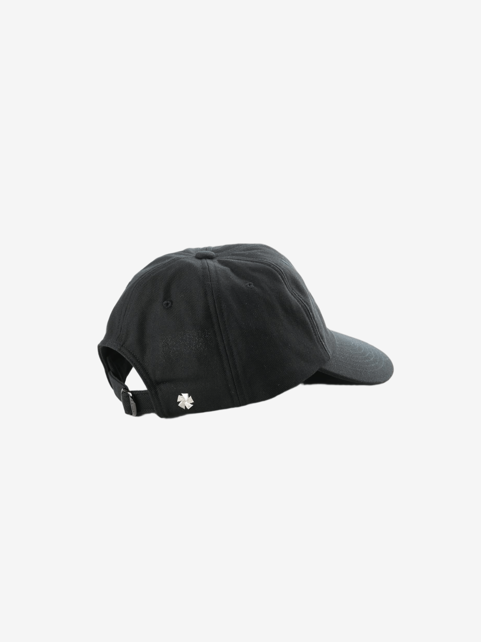 Black cap, back view