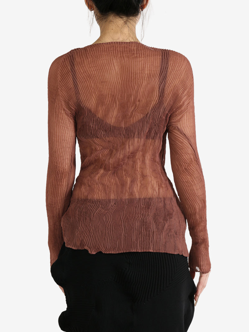 ISSEY MIYAKE - Women Chiffon Twist 2 Shirt