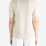 Tan t-shirt, full body view