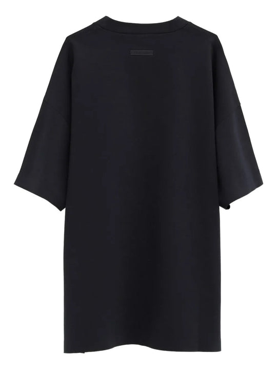 Black t-shirt, back view