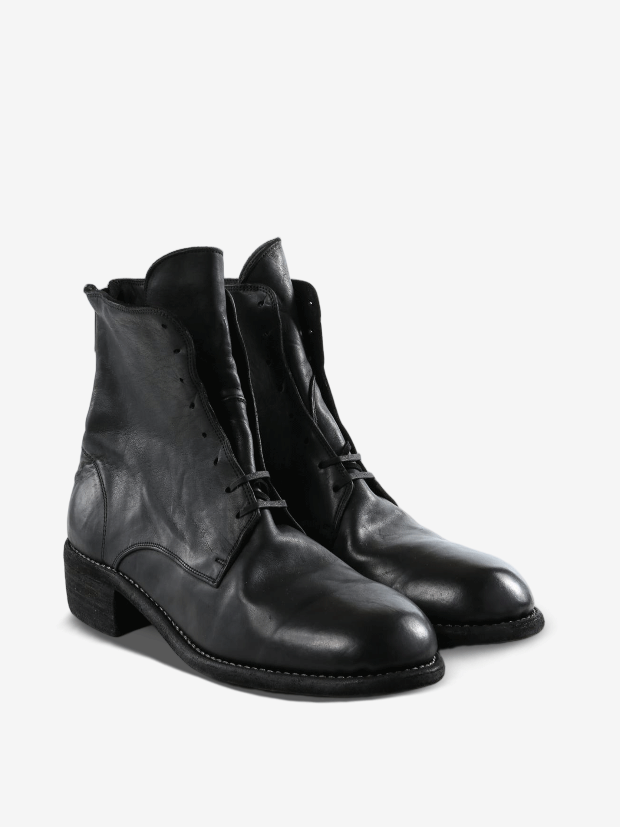 Black boots, front view