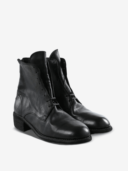 Black boots, front view