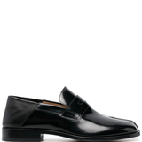 Black loafers,side view