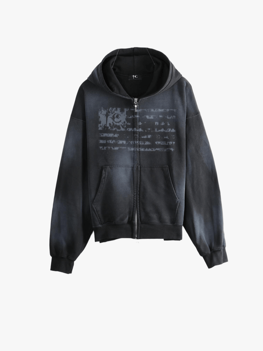Black hoodie, front view