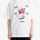 White t-shirt, full body view