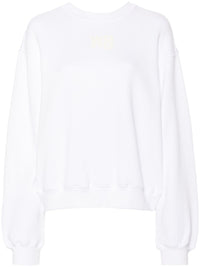 T BY ALEXANDER WANG - Women Essential Terry Crew Sweatshirt W/ Puff Paint Logo