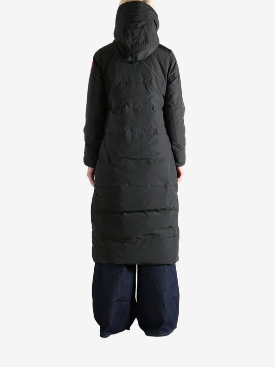 Black jacket worn by a person, showing the jacket's fit