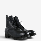 Black boots, front view