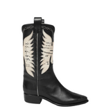 Black boots, front view