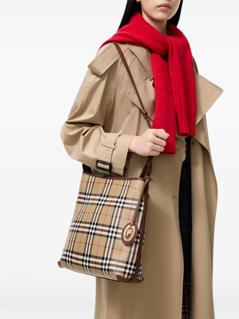Tan bag, front view