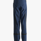 Blue pants worn by a person, showing the pants' fit