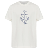 White t-shirt, front view
