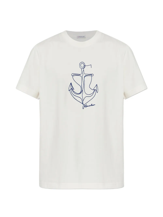 White t-shirt, front view
