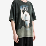 Black t-shirt, front view