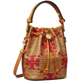 TORY BURCH - Women T Monogram Straw Mini Bucket Bag