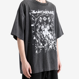 Black t-shirt, front view