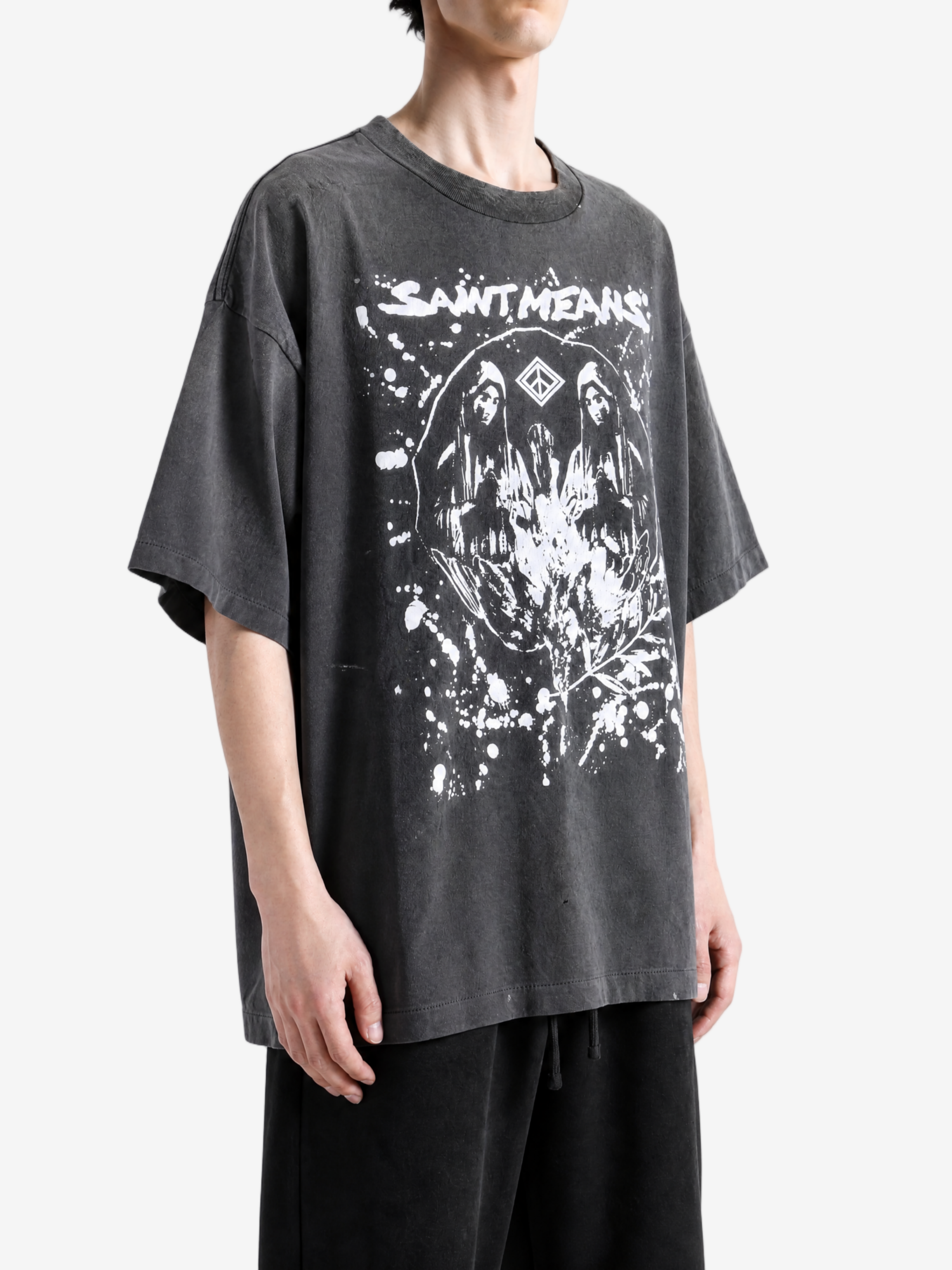 Black t-shirt, front view