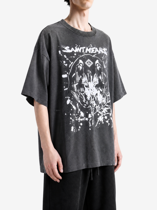 Black t-shirt, front view