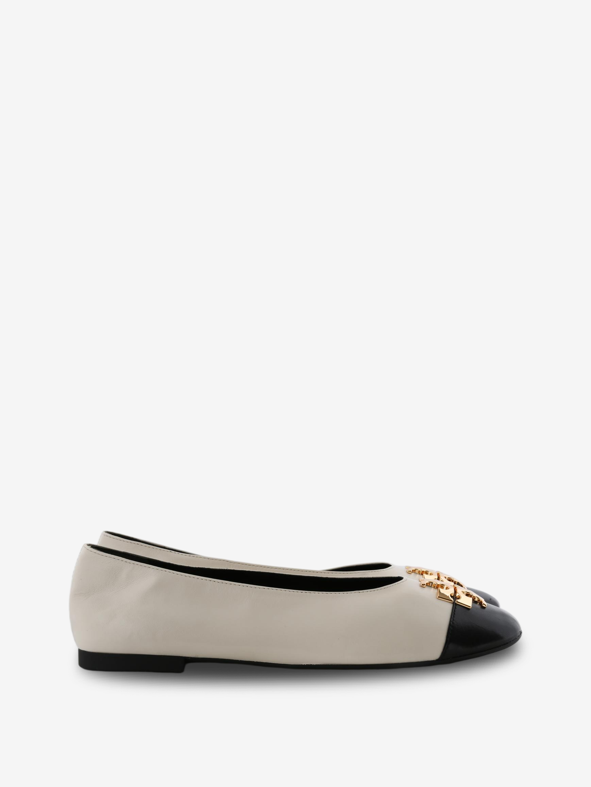 Tan shoes, side view