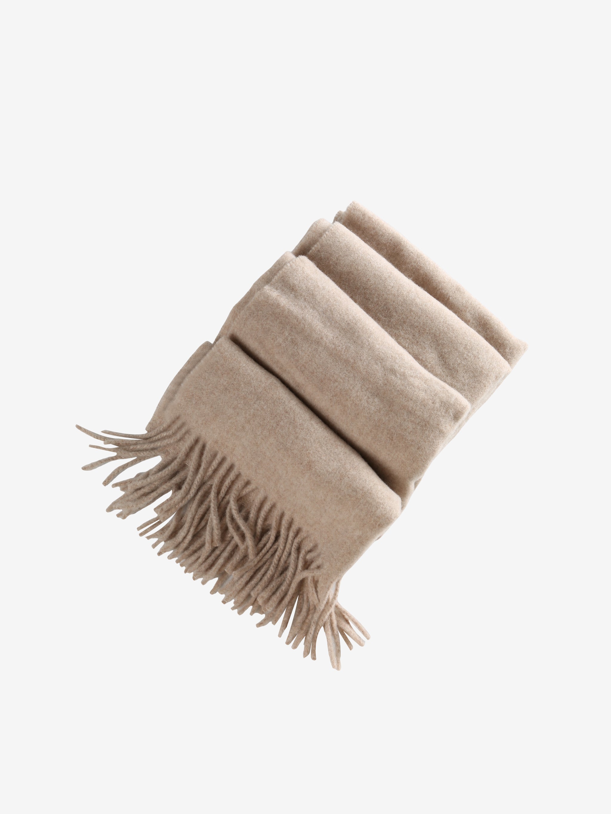 Tan scarves, side view