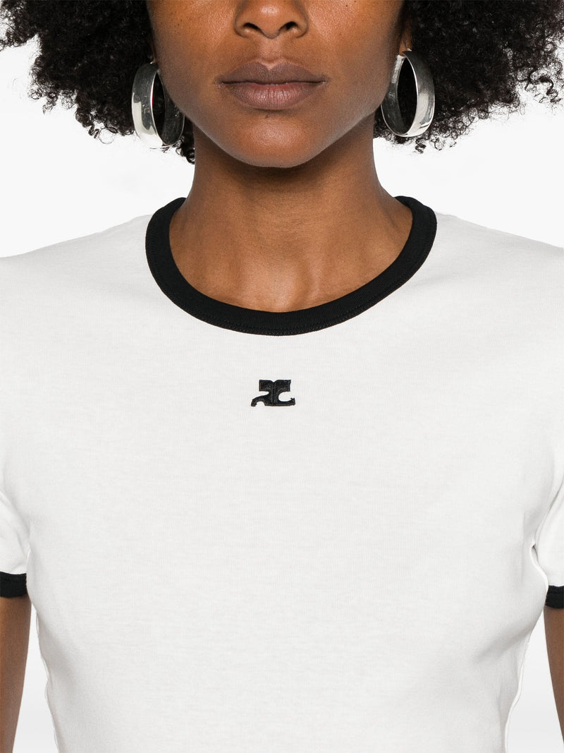 COURRÈGES - Women Signature Contrast T-Shirt