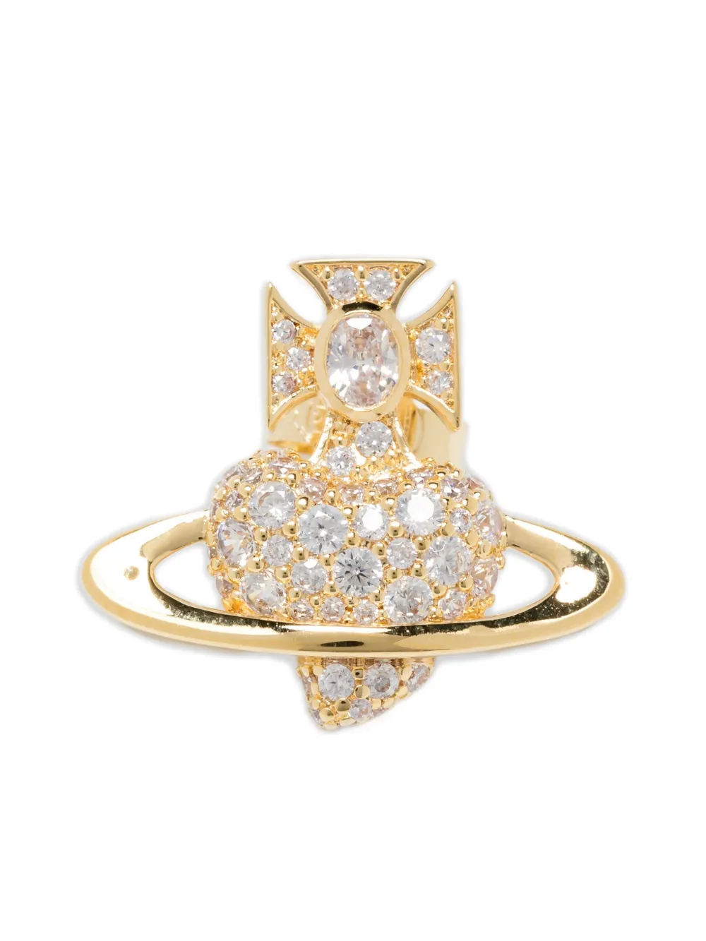 Gold earring,front view